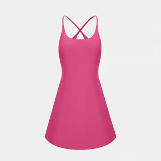 SculptEase – Shaping Backless Sports Dress with Bathroom Friendly Design