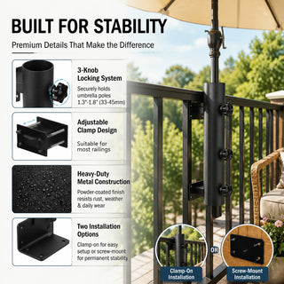 ShadeLock – Premium Deck Mount Umbrella Holder