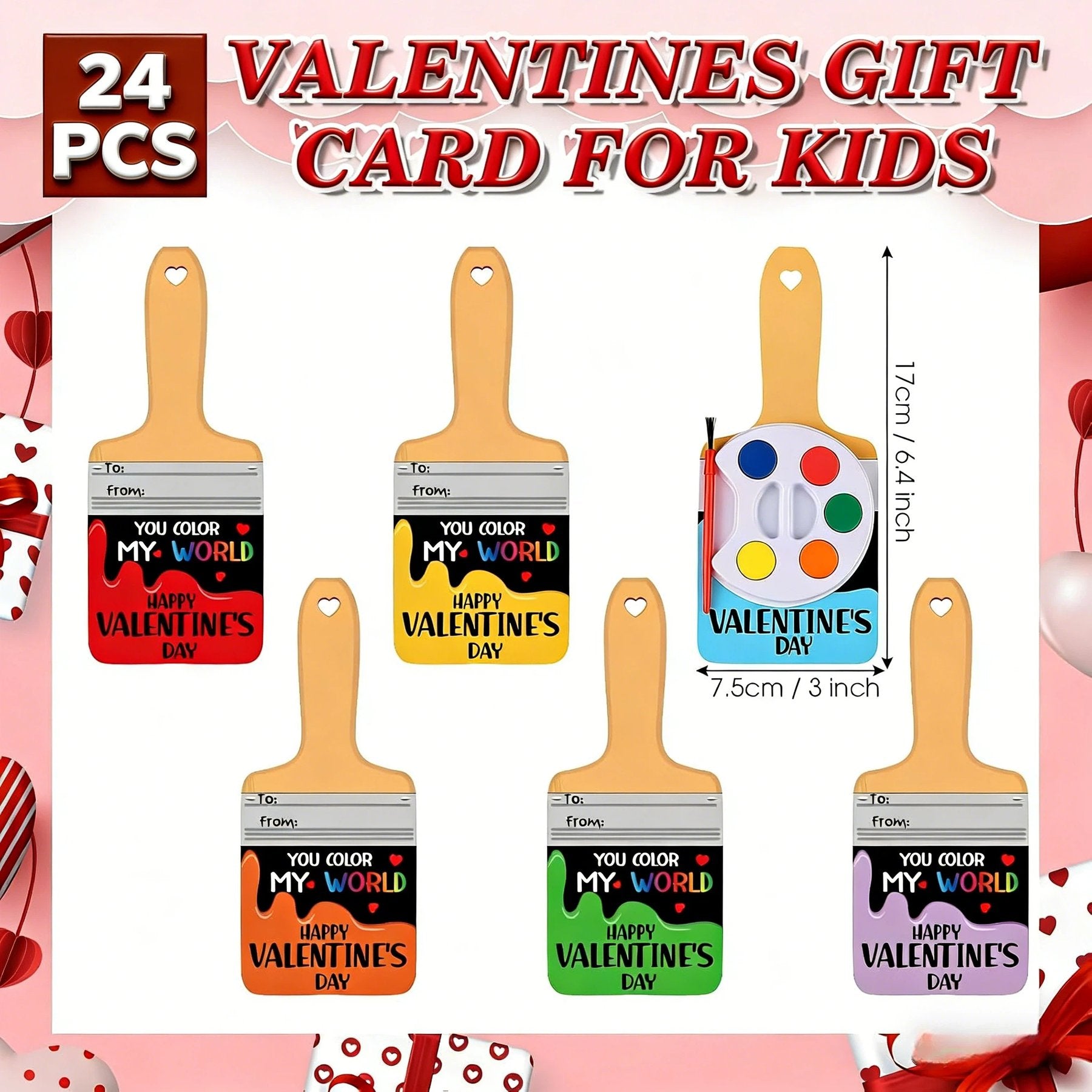 LoveBrush - Valentine’s Watercolor Card Set