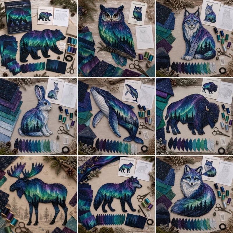 SkyStitch – Northern Lights Patchwork Kit