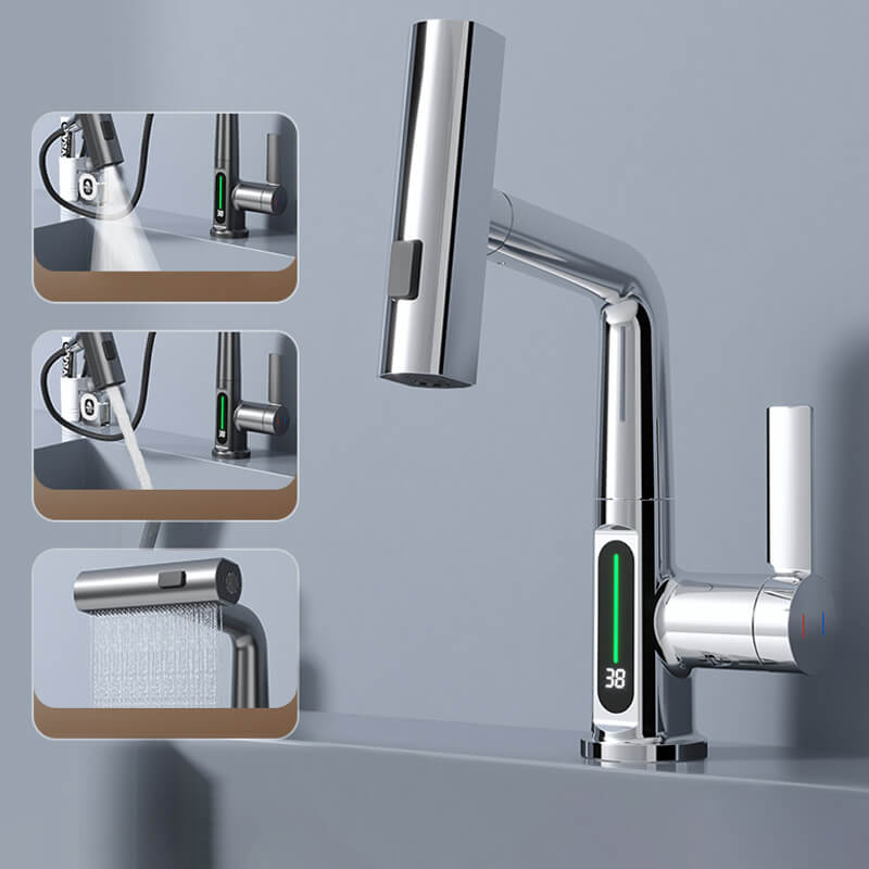 AuraStream – Pulling & Lifting Digital Display Faucet