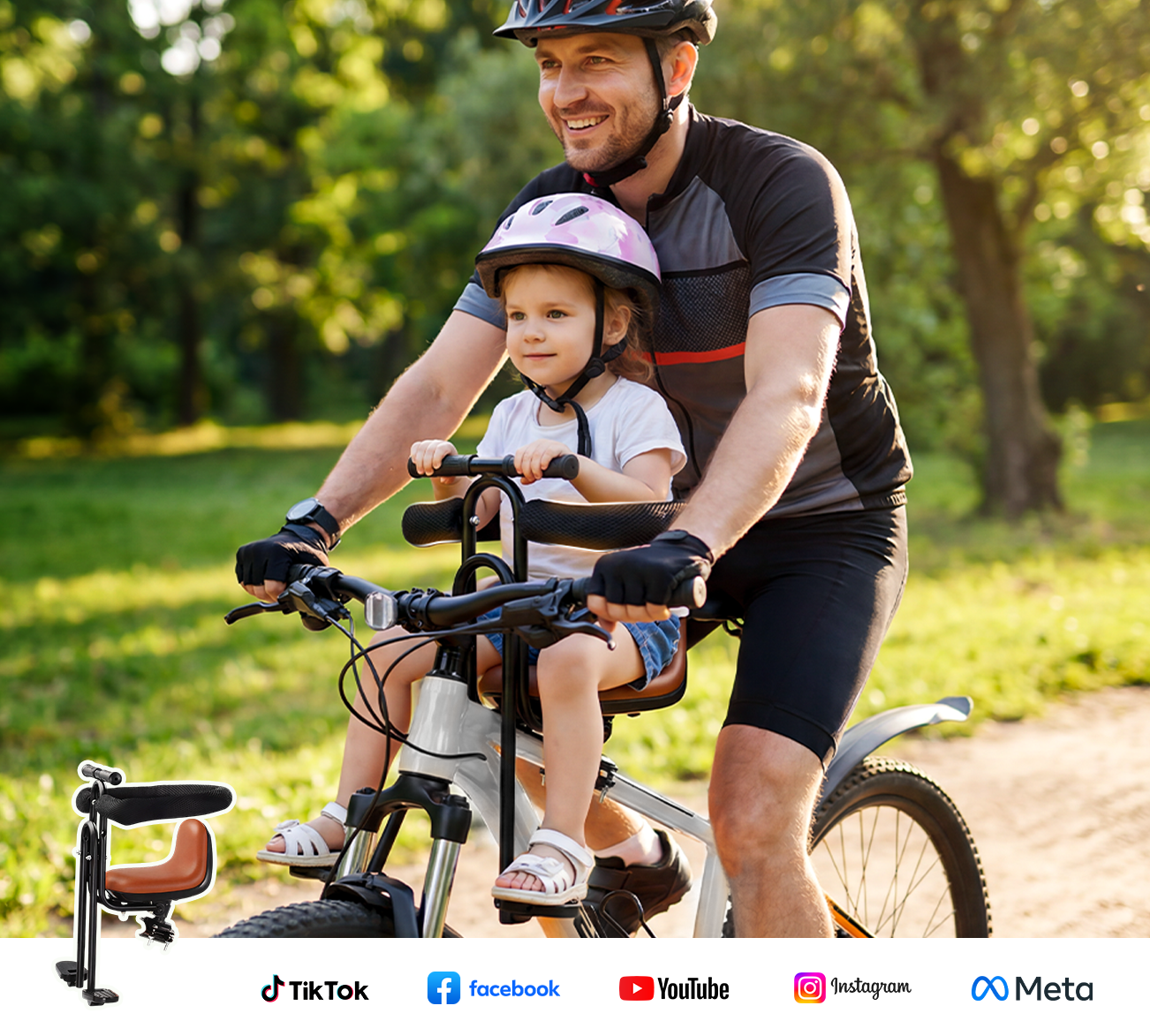 SafeRide – Front-Mounted Kids Bike Seat