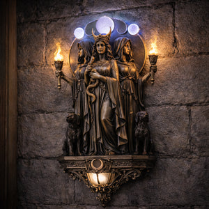🌙 Hecate Wall Lamp – The Triple Goddess Illuminates Your Space 🔮🕯️