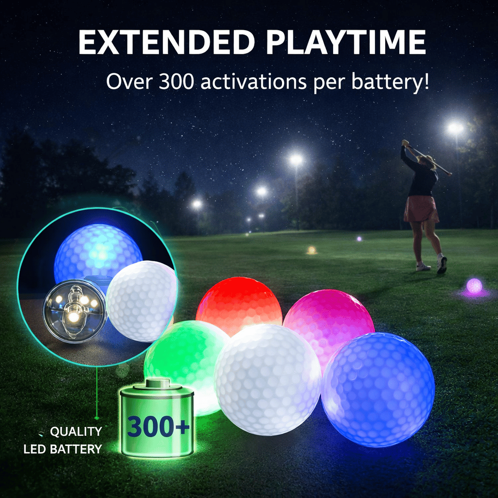 ⛳ Glow-On Impact LED Golf Balls