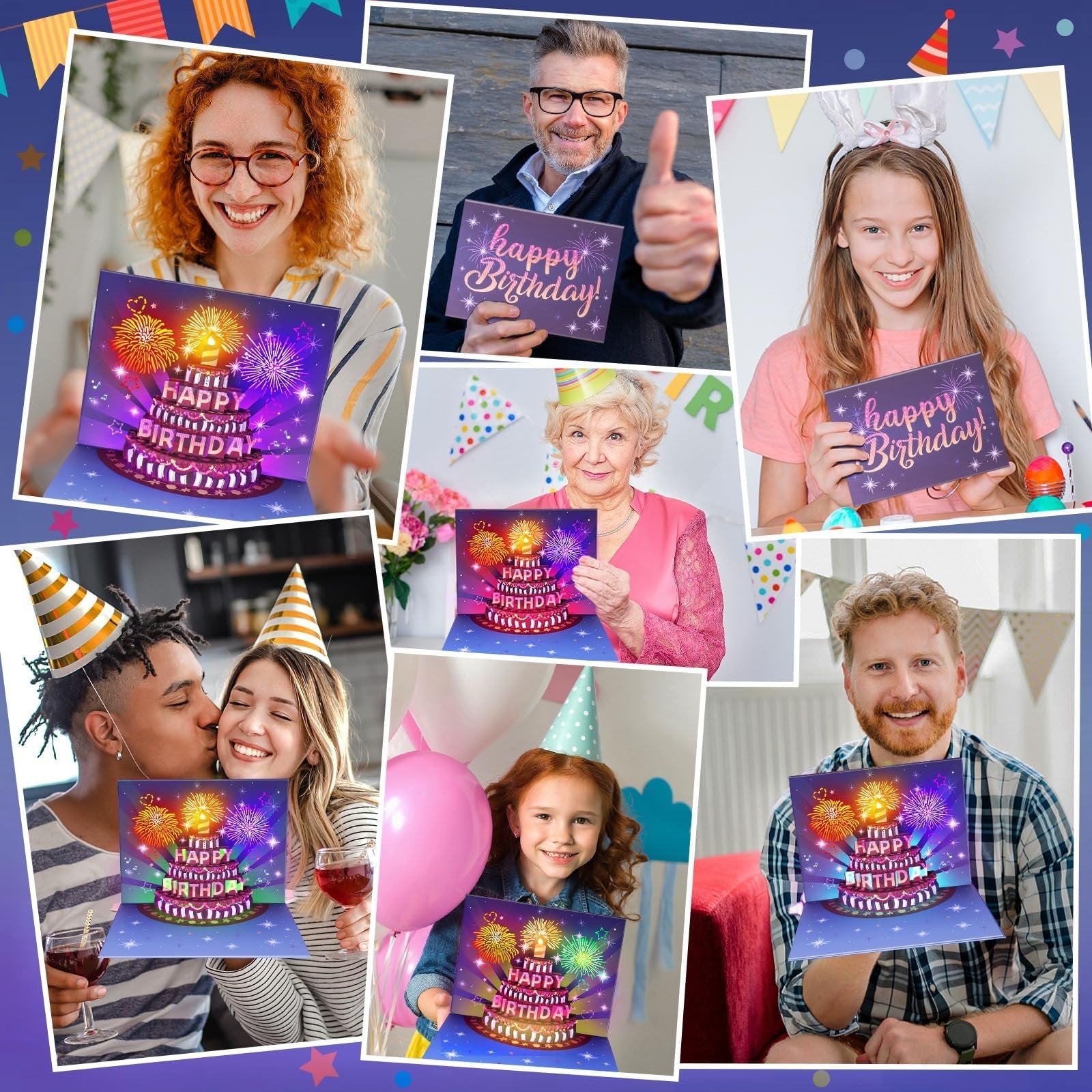 JoyBurst - Interactive Light-Up Birthday Pop-Up Card
