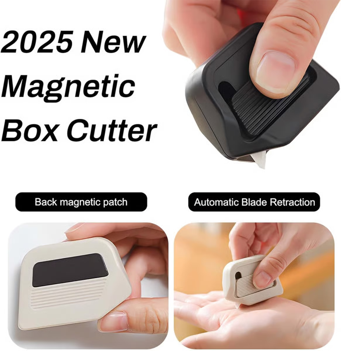 MagnoCut – Retractable Magnetic Box Cutter