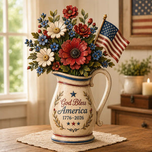 Handmade America’s 250th Anniversary Patriotic Floral Décor