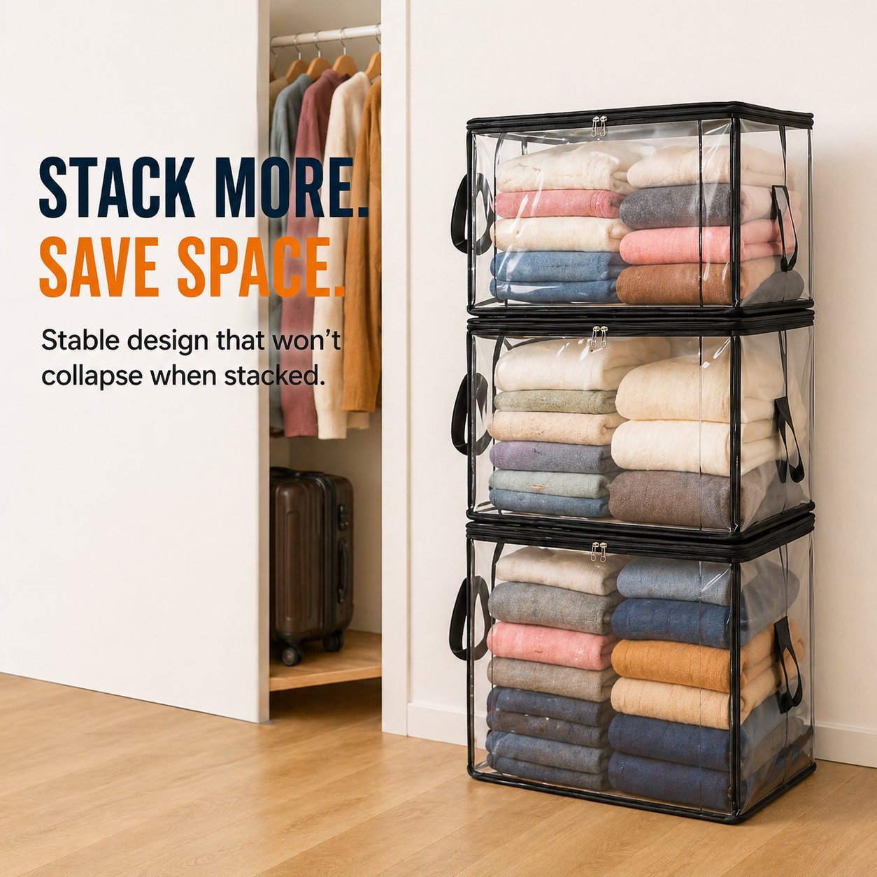 📦Large Heavy-Duty Thick Plastic Clear Storage