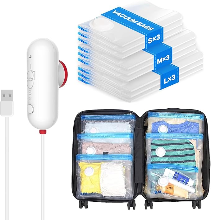 PackEase - Space Saver Vacuum Bags with Electric Pump