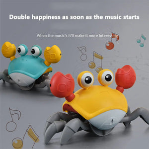 Induction Escape Crawling Crab Rechargeable Pet Musical Toy marnetic