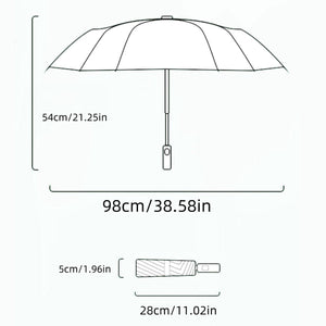 RetroShade – Vintage Stained Auto Umbrella