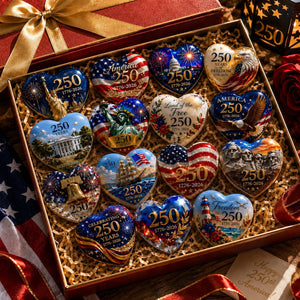 PatriotHearts – America 250th Anniversary Heart Ornament Collection