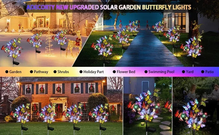 FlutterGlow - Enchanted Solar Butterfly Lights