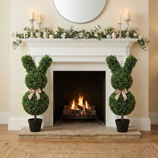 SpringHaven – Decorative 36" Bunny Topiary Set