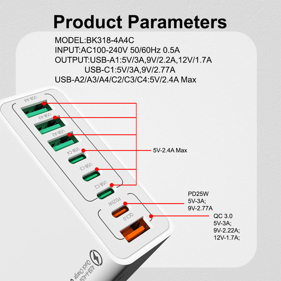 SmartPort - 8-Port Smart USB Charger