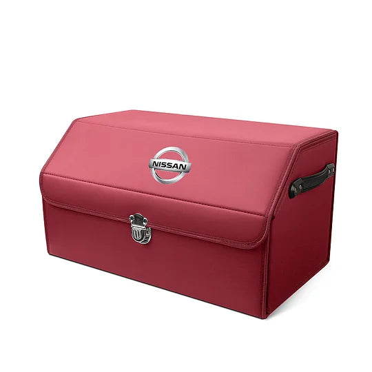 AutoNest - Elegant Leather Trunk Organization System
