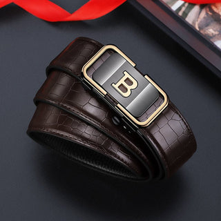 RegalCroc – Crocodile-Pattern Auto Buckle Belt