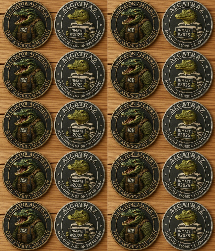 🏆Flash Sale 60% OFF - 🐊⛓️Alligator Alcatraz Inmate Mugshot Coin