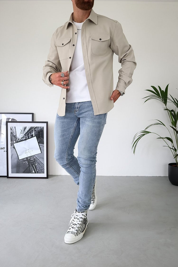 LuxeLayer – Casual Button Down Shirt Jacket