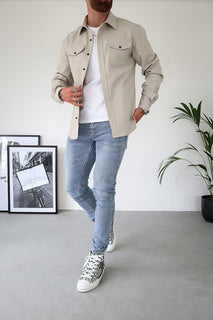 LuxeLayer – Casual Button Down Shirt Jacket