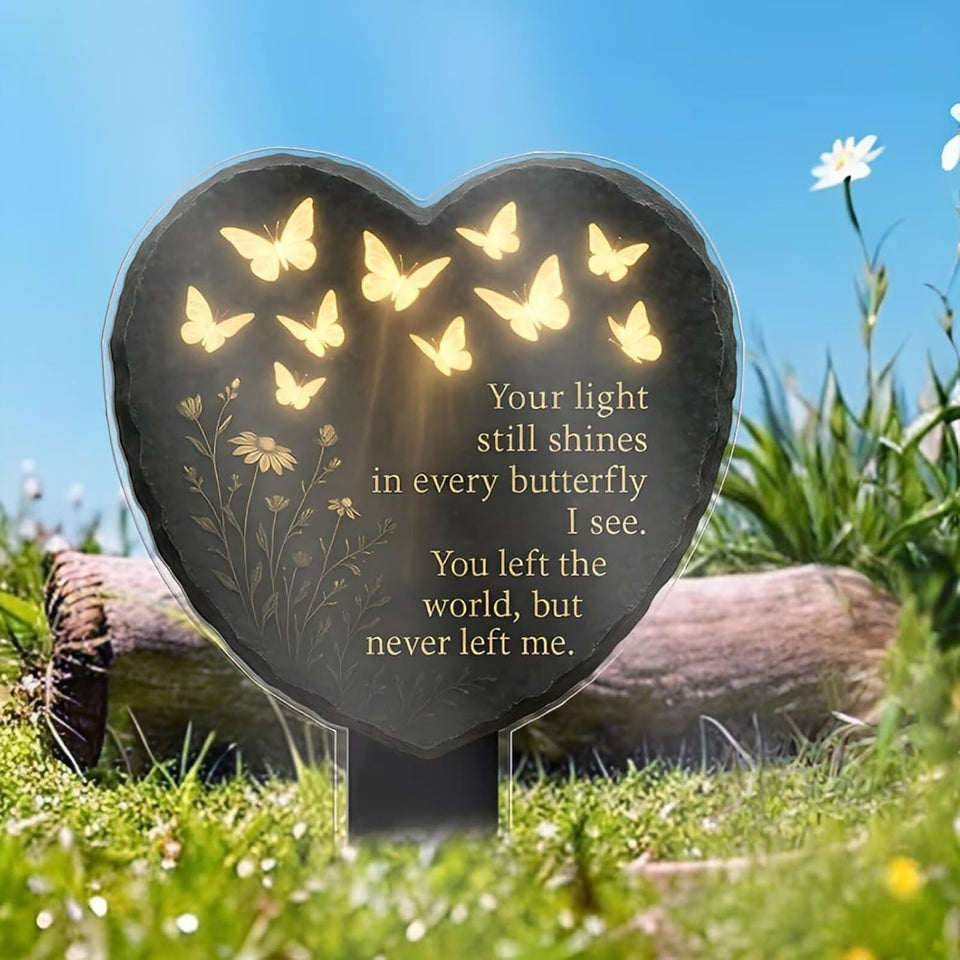 EternalWings – Butterfly Heart Memorial Plaque