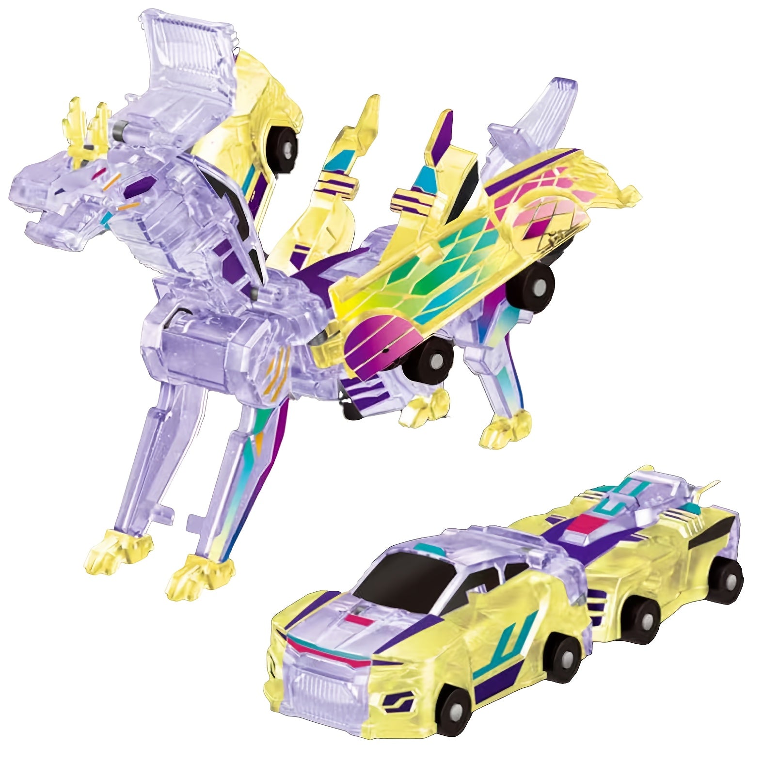 🎄Early Christmas Sale 50% off ⛄ 2-in-1 Transforming Race Car Dinosaur Automatic Transforming Toy