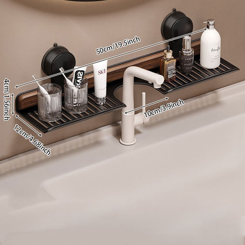 WalnutFlow - No‑Drill Faucet Organizer Rack