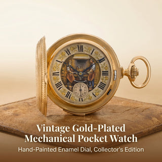 HeritageTime – Gold-Plated Mechanical Pocket Watch