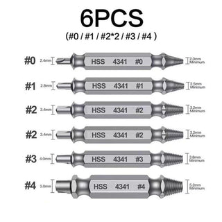 FixGrip – Stripped Screw Remover 6PCS Extractor Set