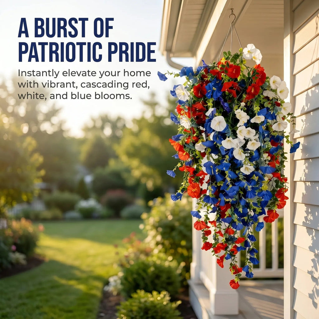 LibertyBloom – Patriotic Hanging Flower Baskets