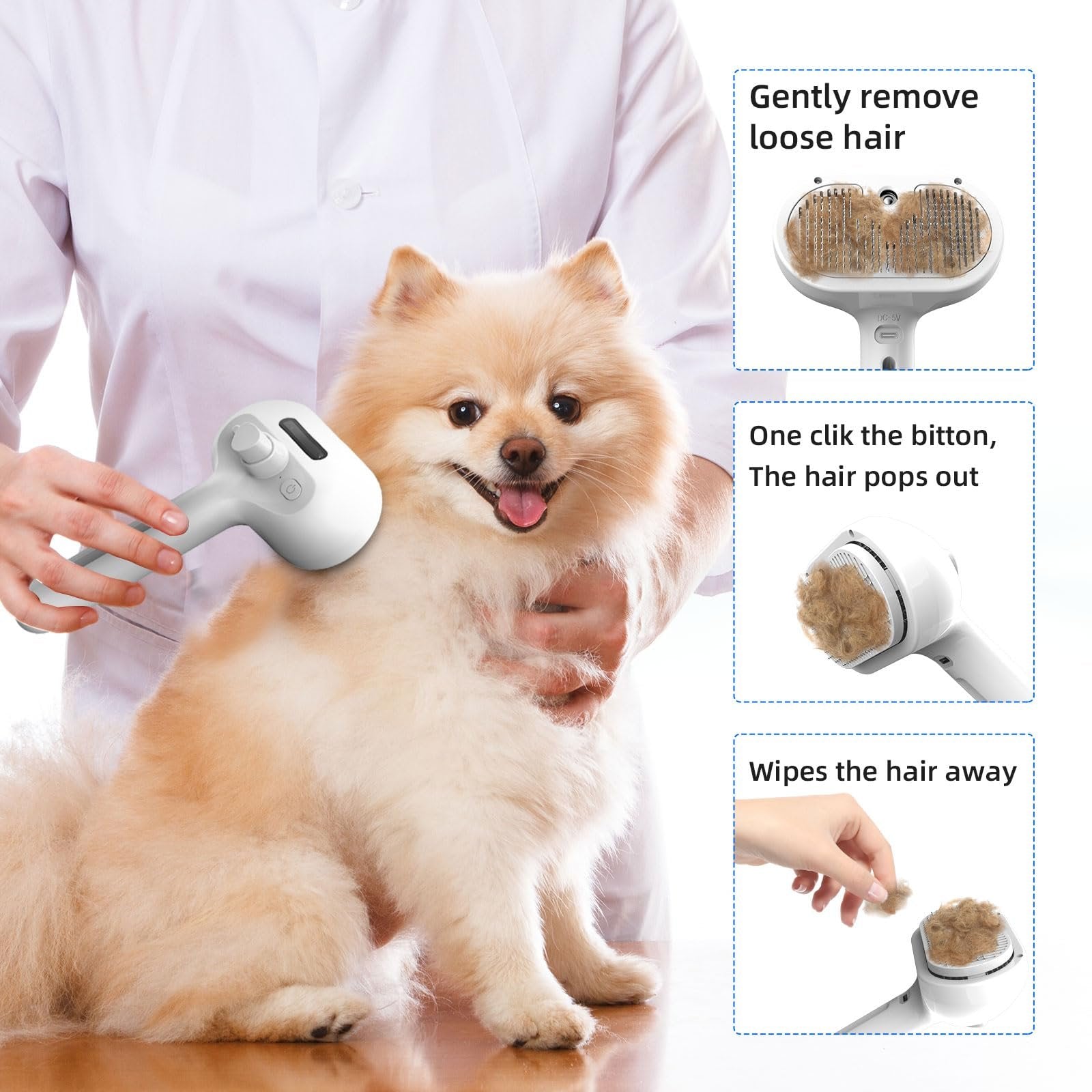 PawPuff – Gentle Spray Grooming Comb