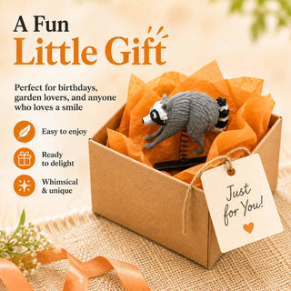 SproutCritter – Quirky Raccoon Hat & Hair Decoration