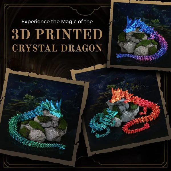 3D Dragonstone Articulated Crystal Serpent marnetic