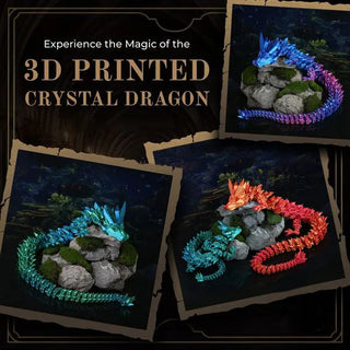 3D Dragonstone Articulated Crystal Serpent marnetic