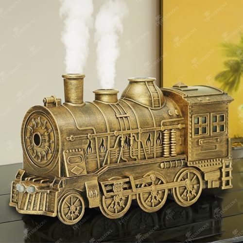 Diffuserlove Train Diffuser 300ML Essential Oil Diffuser Cool Mist Humidifier Aroma Diffuser with Night Light for Bedroom Desk Black|B0D48ZT2JG