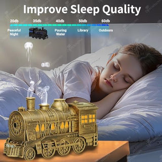 Diffuserlove Train Diffuser 300ML Essential Oil Diffuser Cool Mist Humidifier Aroma Diffuser with Night Light for Bedroom Desk Black|B0D48ZT2JG