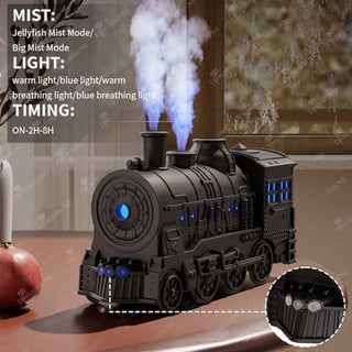 Diffuserlove Train Diffuser 300ML Essential Oil Diffuser Cool Mist Humidifier Aroma Diffuser with Night Light for Bedroom Desk Black|B0D48ZT2JG
