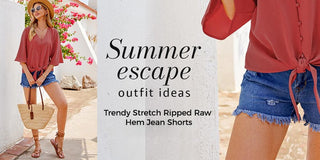 Trendy Stretch Ripped Raw Hem Jean Shorts