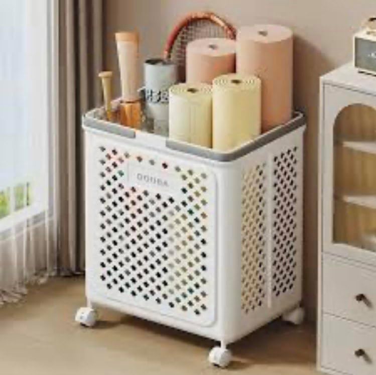 LuxorMove – Foldable Rolling Laundry Basket