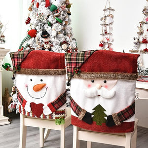 Merry Dining Chair Wraps - Cute Christmas Seat Covers