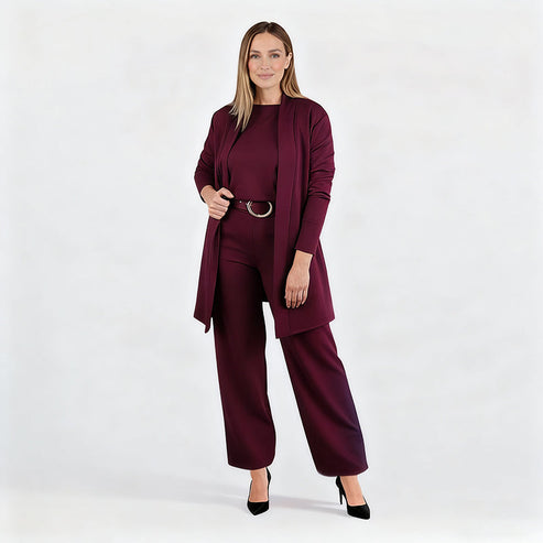 CELINE - Sophisticated 3-Piece Cardigan Set
