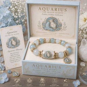 ZodiacCharm – Natural Chalcedony Zodiac Bracelet