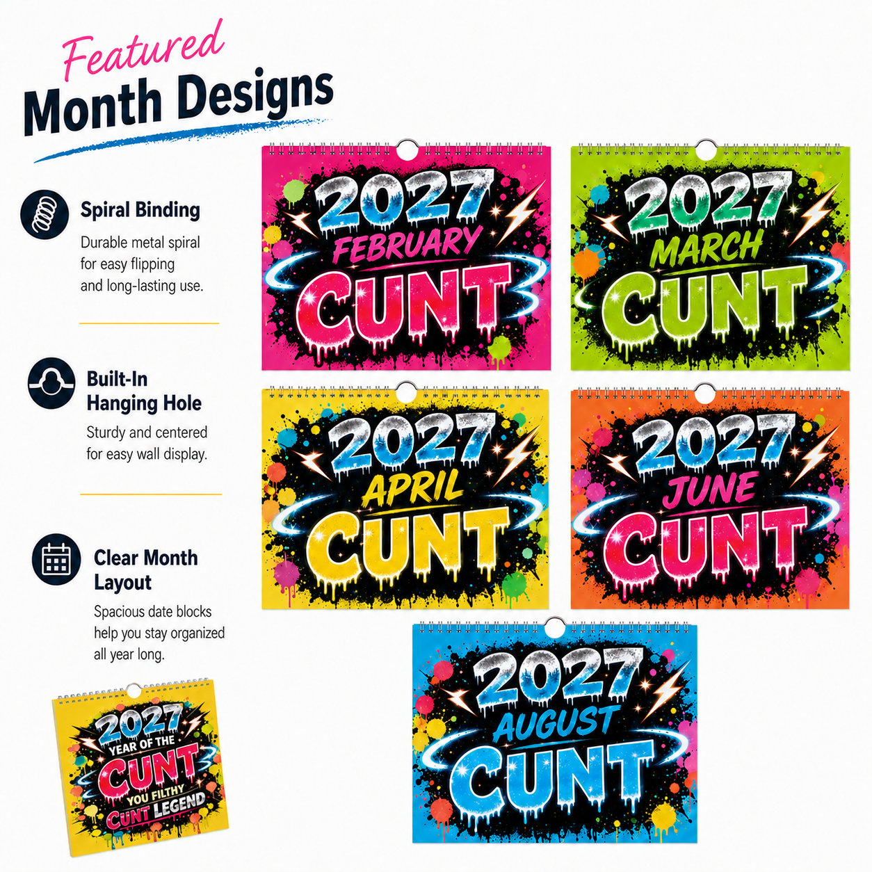 RogueWall – 2027 Bold Graffiti Humor Calendar