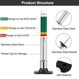 Universal Car Tire Tread Depth Gauge