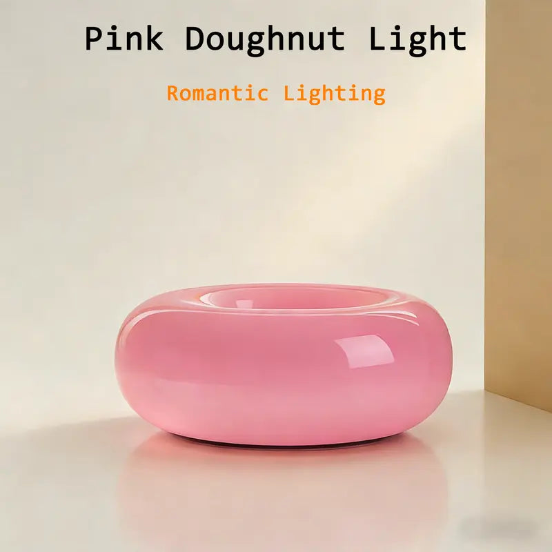 GlowNest – Touch-Control Doughnut Ambient Lamp
