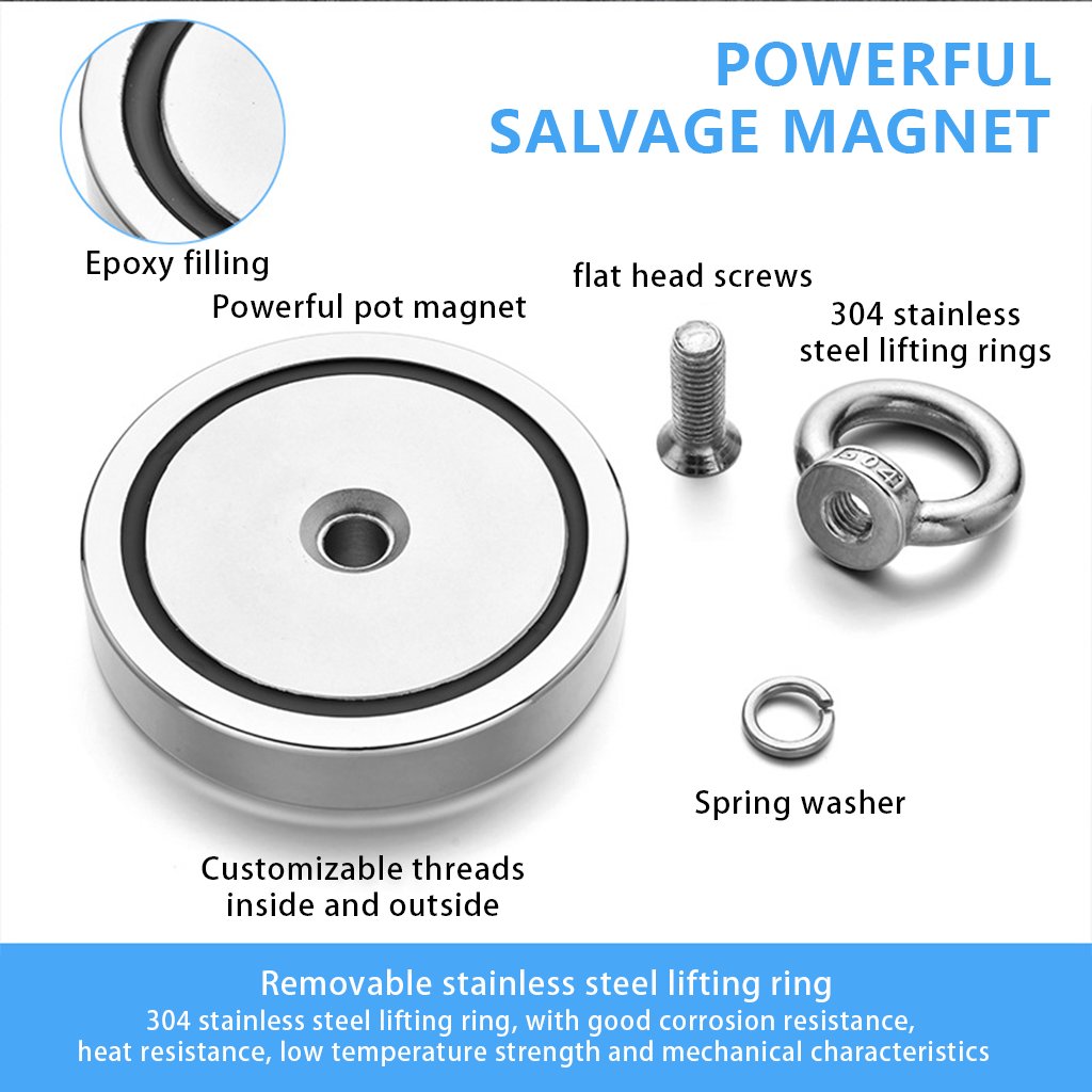 AquaForge – 260LBS Neodymium Fishing Magnet for Epic Treasure Hunts