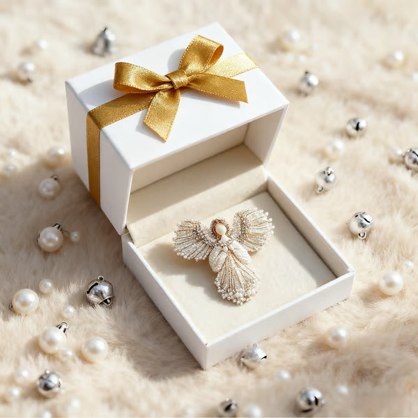 Lumiere – Handmade Pearl Angel Brooch
