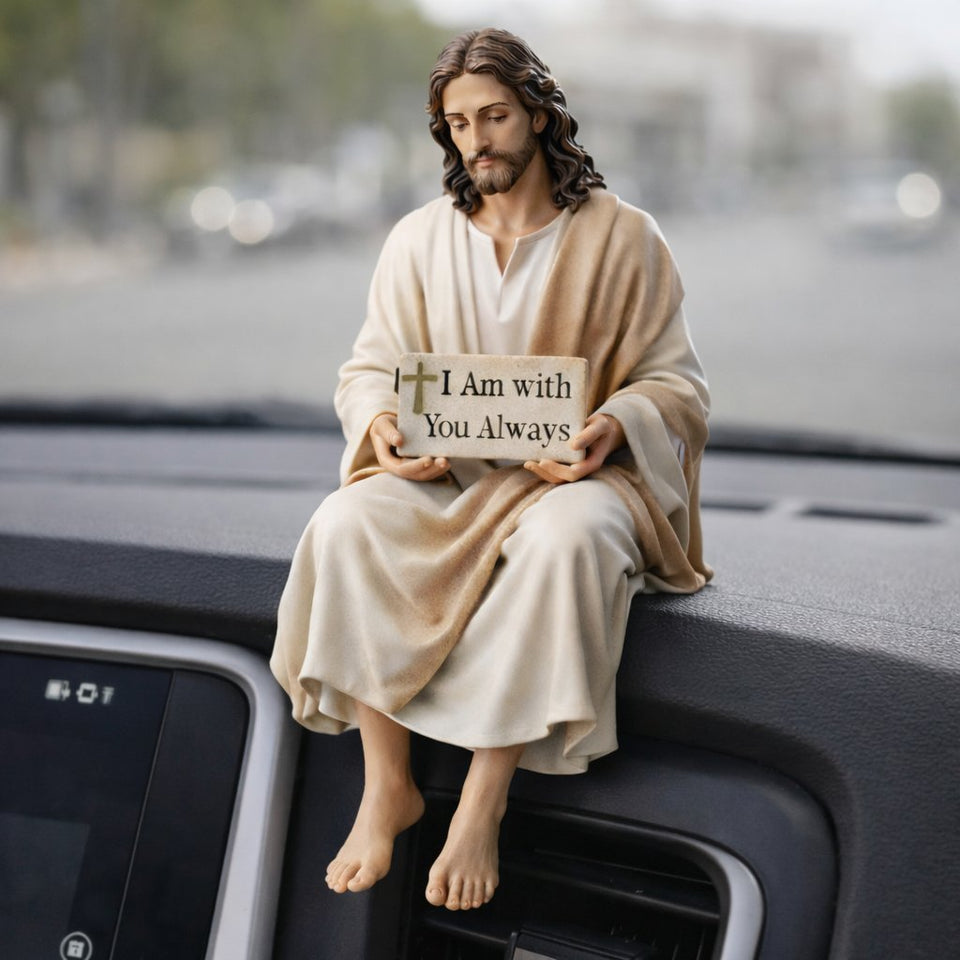 SereneSavior – Handcrafted Jesus Desk Figurine