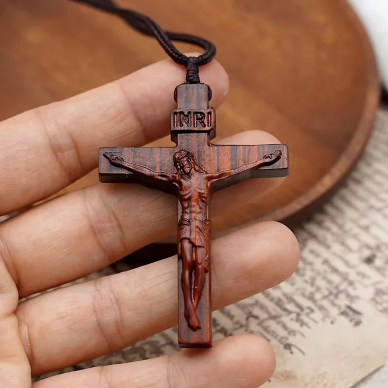 SacredTimber -  Handcrafted Wooden Cross Necklace