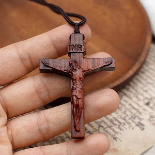 SacredTimber -  Handcrafted Wooden Cross Necklace